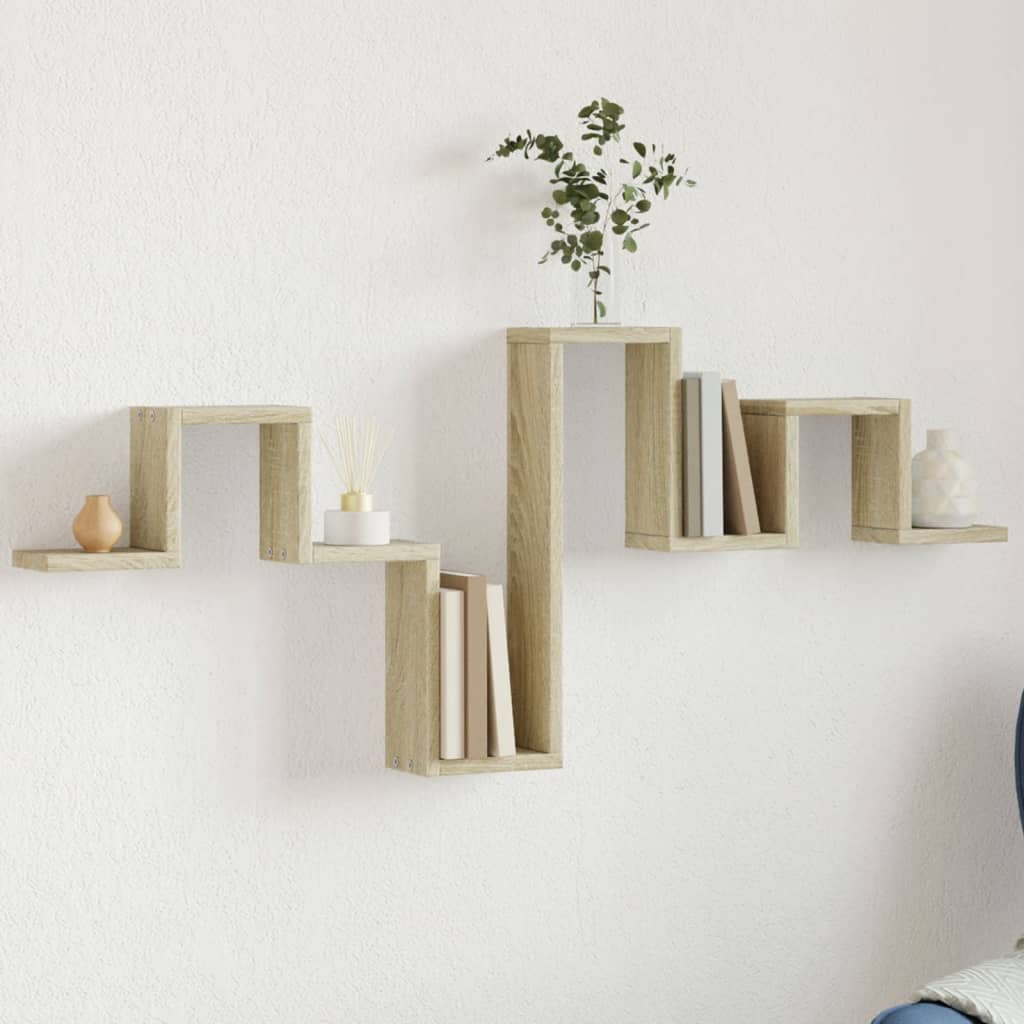 vidaXL Wandregal Sonoma-Eiche 104,5x10x43 cm Holzwerkstoff