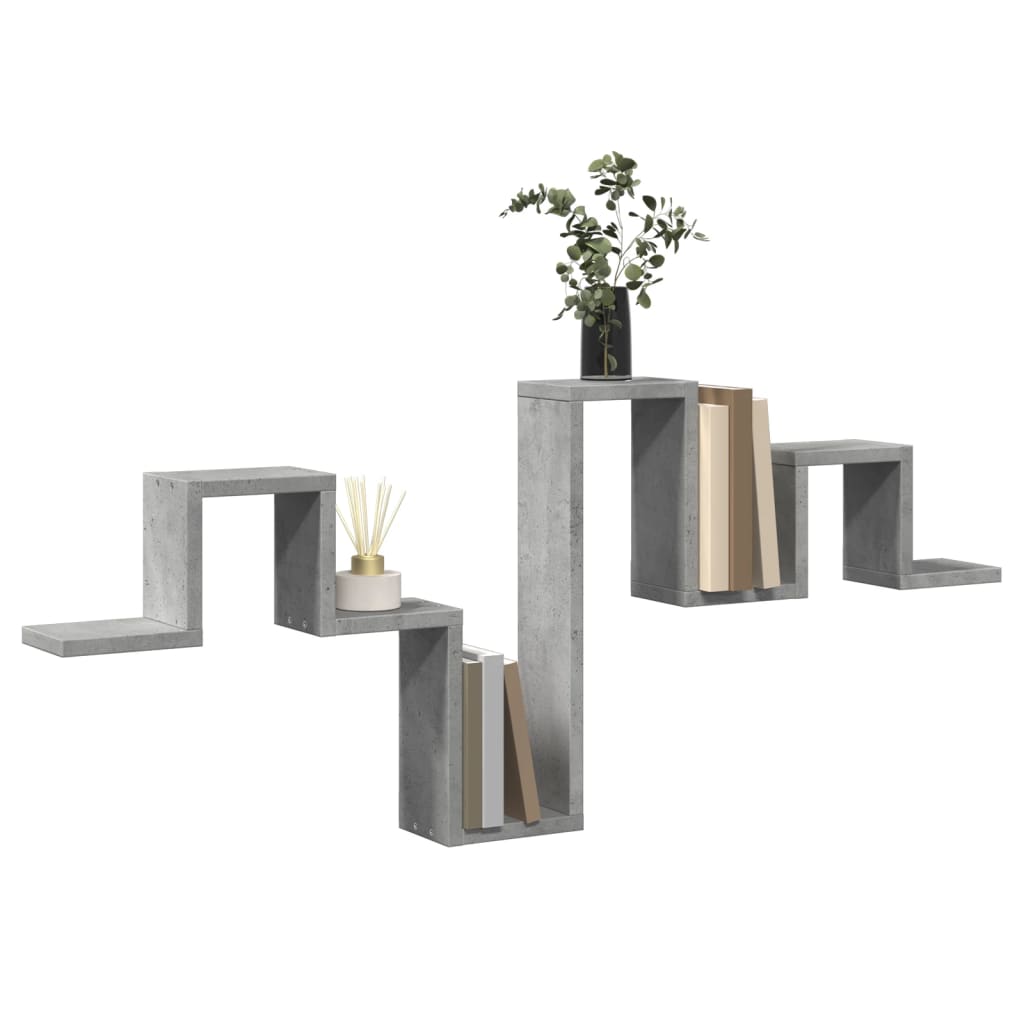 vidaXL Wandregal Betongrau 104,5x10x43 cm Holzwerkstoff