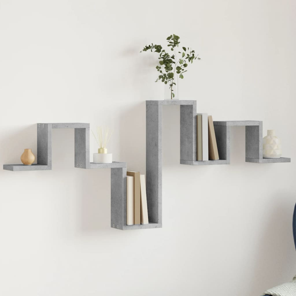 vidaXL Wandregal Betongrau 104,5x10x43 cm Holzwerkstoff