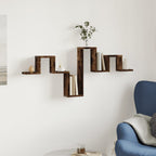 vidaXL Wandregal Räuchereiche 104,5x10x43 cm Holzwerkstoff