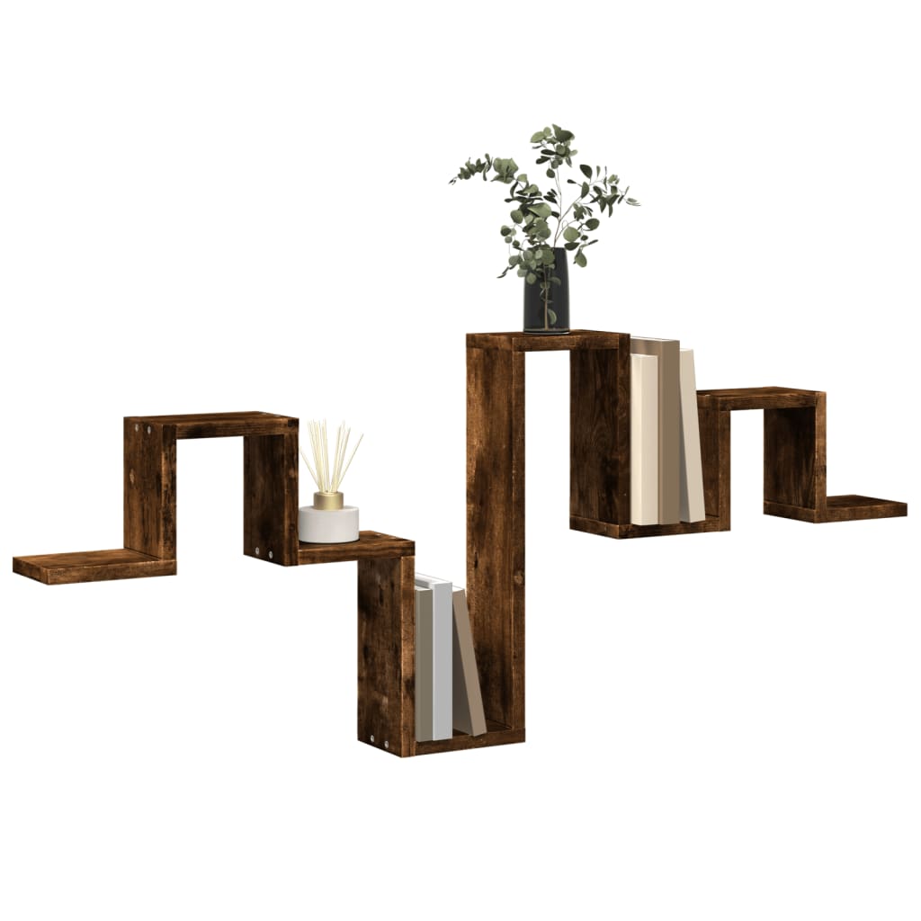 vidaXL Wandregal Räuchereiche 104,5x10x43 cm Holzwerkstoff