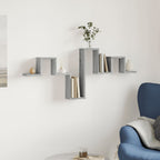 vidaXL Wandregal Grau Sonoma 104,5x10x43 cm Holzwerkstoff