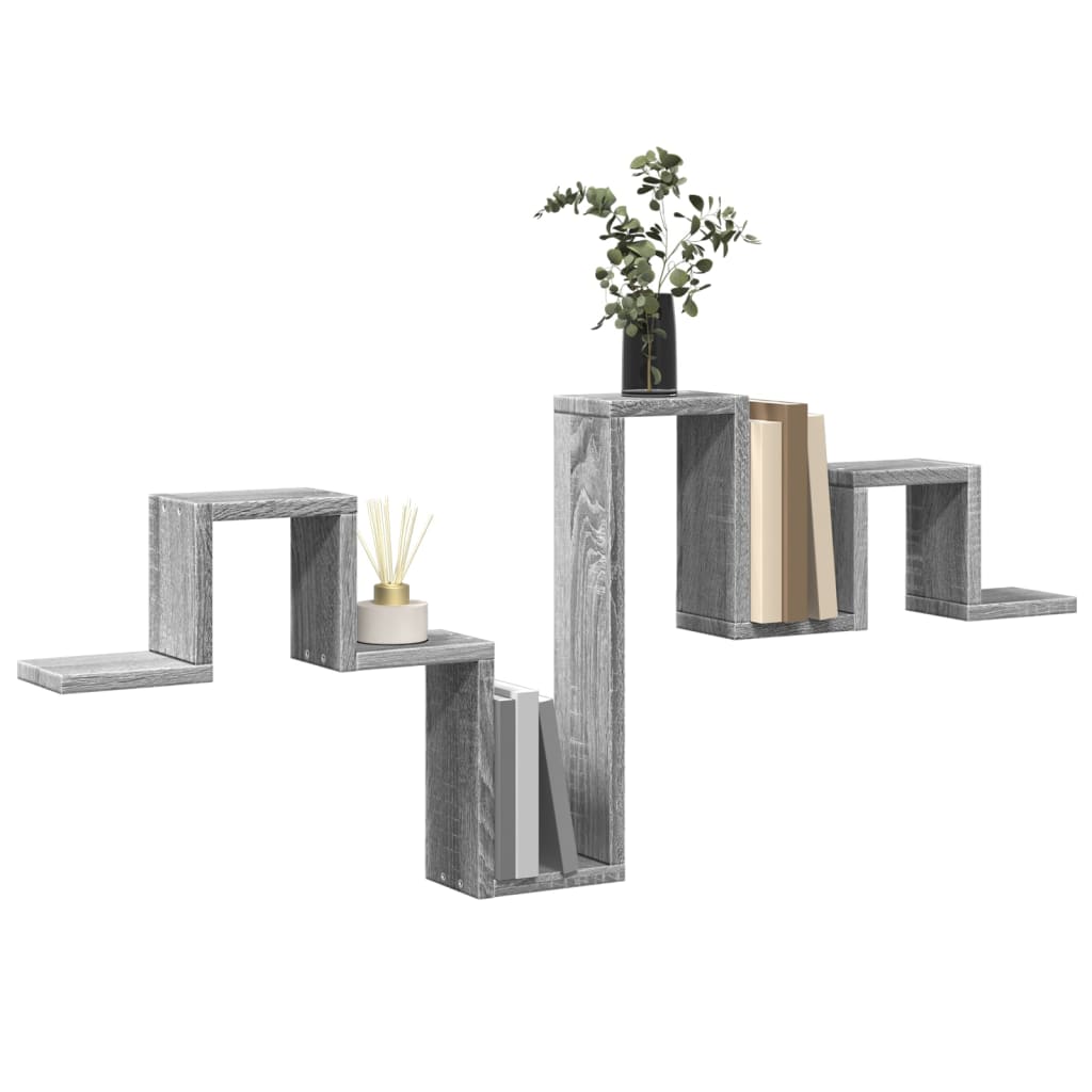 vidaXL Wandregal Grau Sonoma 104,5x10x43 cm Holzwerkstoff