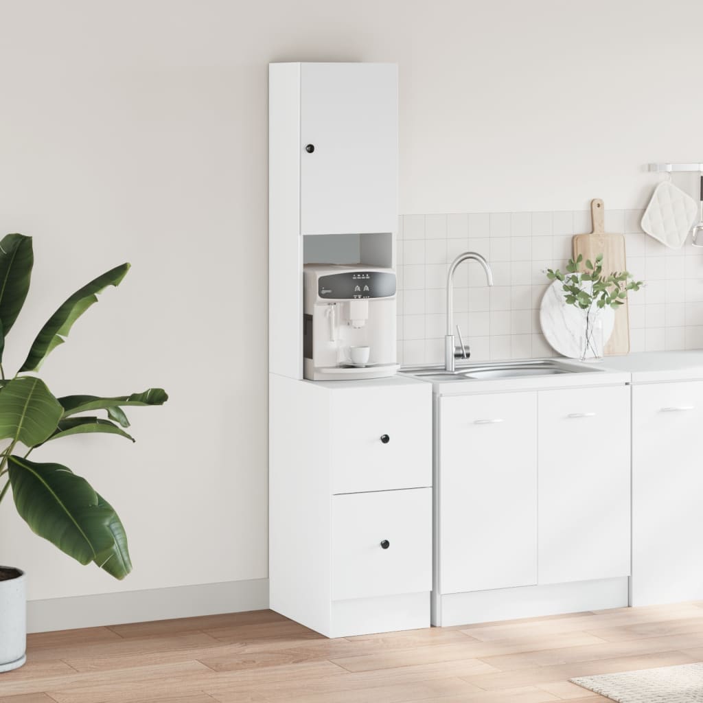 vidaXL Küchenschrank Weiß 35x50x180 cm Holzwerkstoff