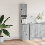 vidaXL Küchenschrank Grau Sonoma 35x50x180 cm Holzwerkstoff