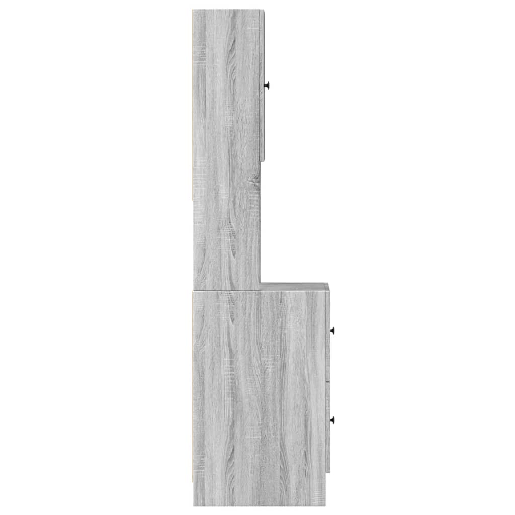 vidaXL Küchenschrank Grau Sonoma 35x50x180 cm Holzwerkstoff