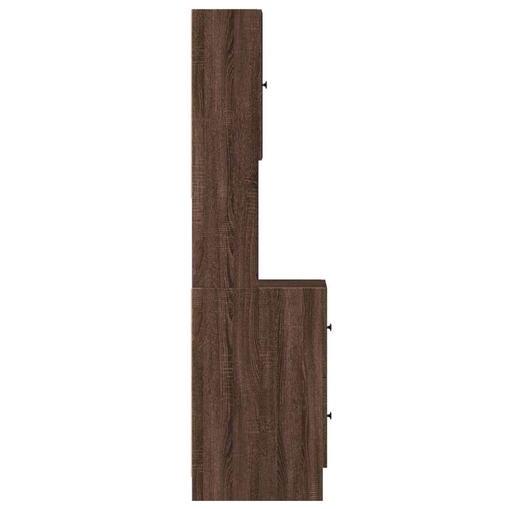 vidaXL Küchenschrank Braun Eichen-Optik 35x50x180 cm Holzwerkstoff
