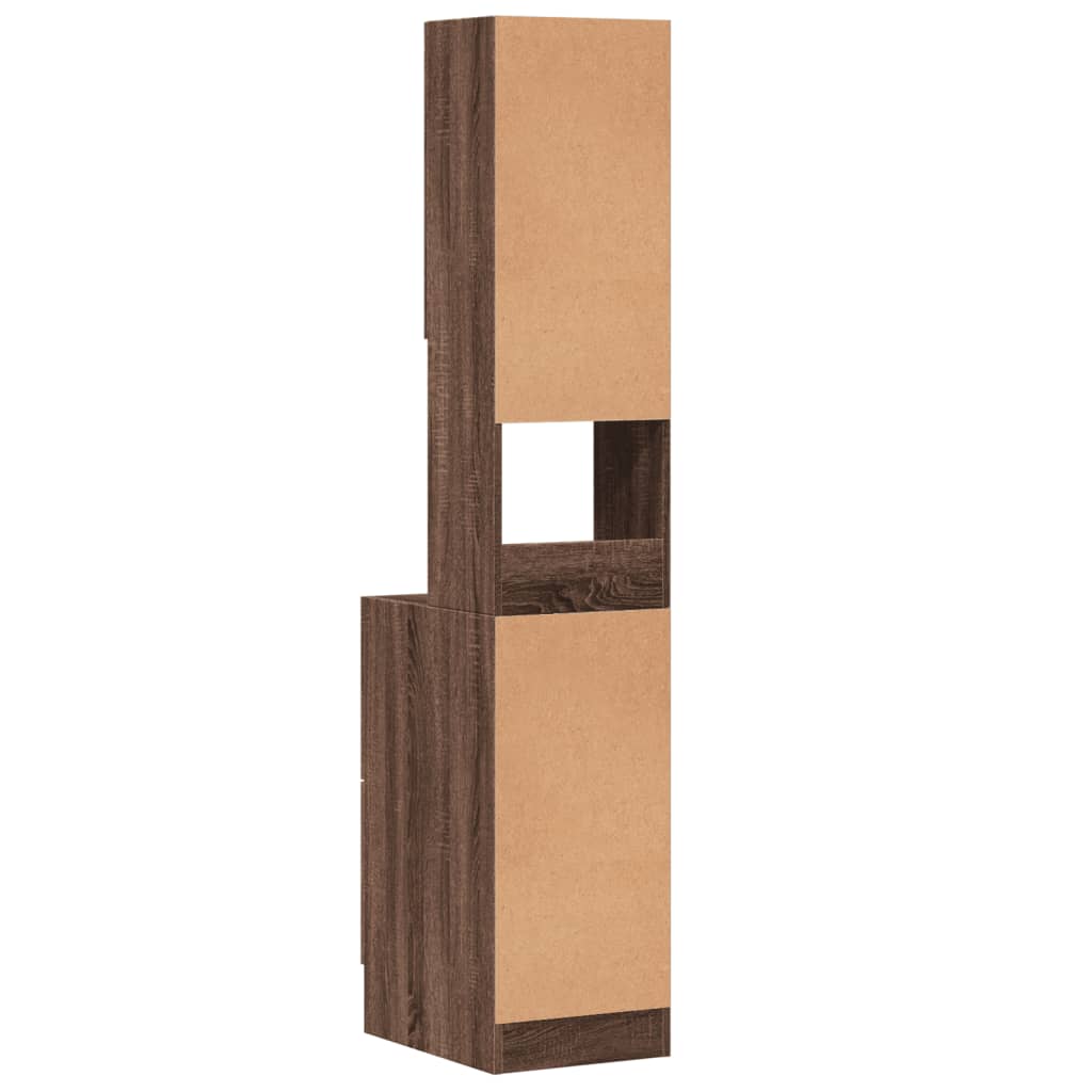 vidaXL Küchenschrank Braun Eichen-Optik 35x50x180 cm Holzwerkstoff
