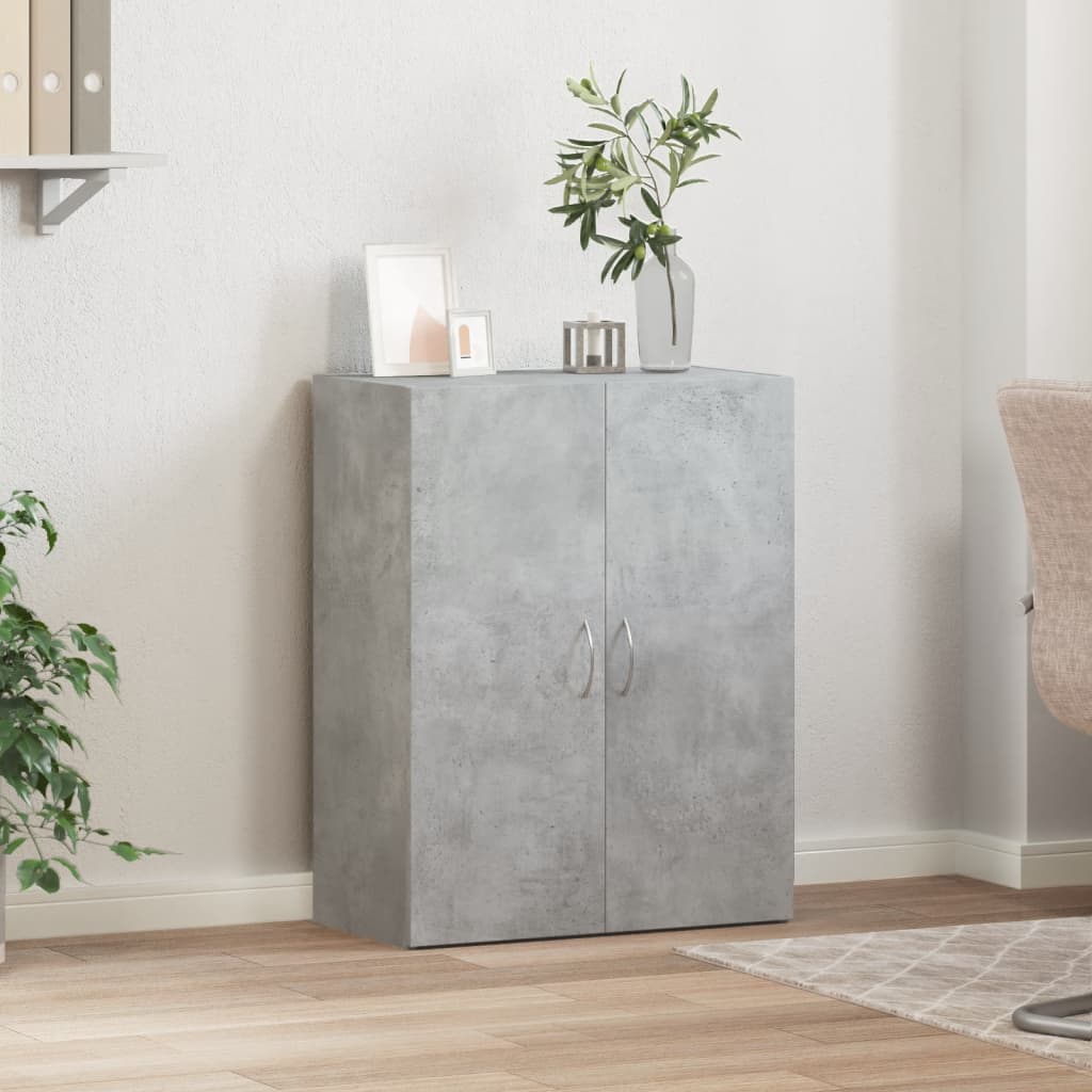 vidaXL Aktenschrank Betongrau 60x32x77,5 cm Holzwerkstoff