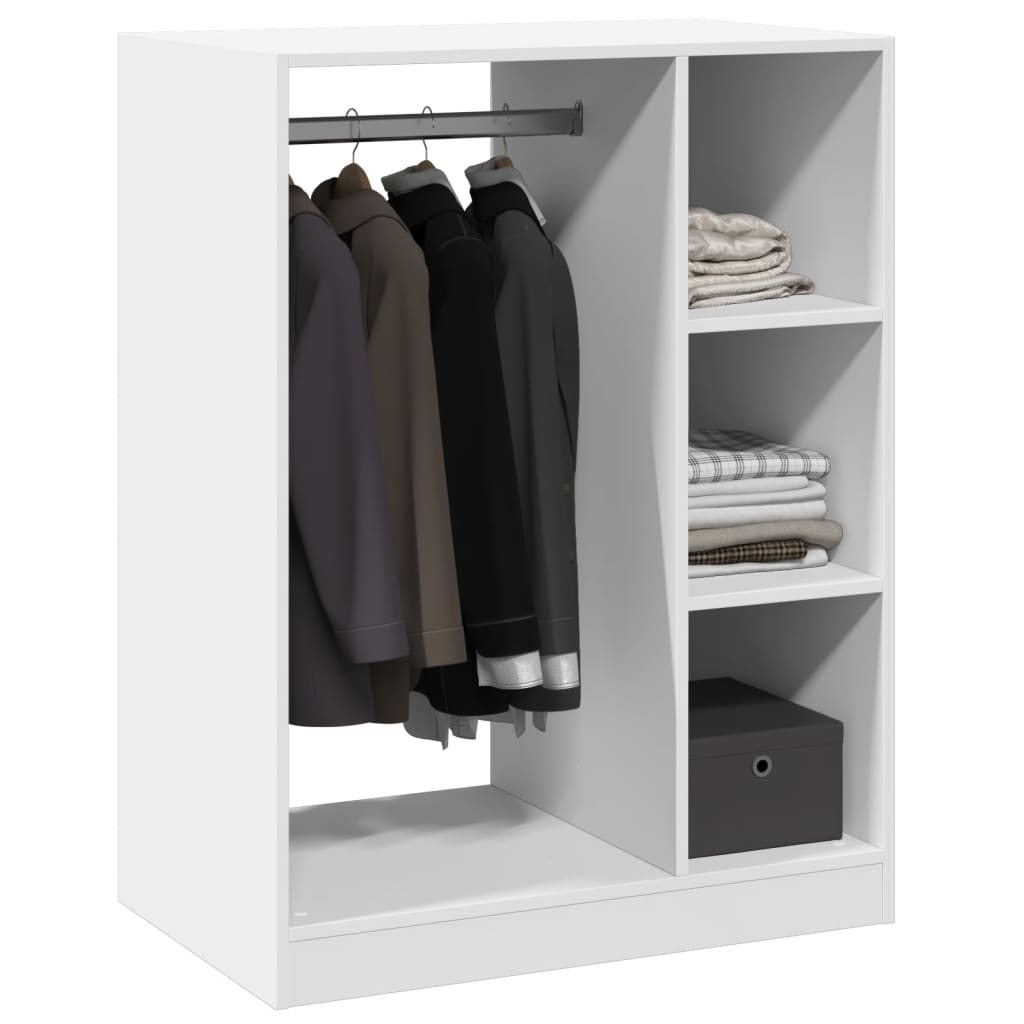 vidaXL Kleiderschrank Weiß 77x48x102 cm Holzwerkstoff