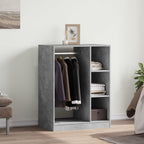 vidaXL Kleiderschrank Betongrau 77x48x102 cm Holzwerkstoff