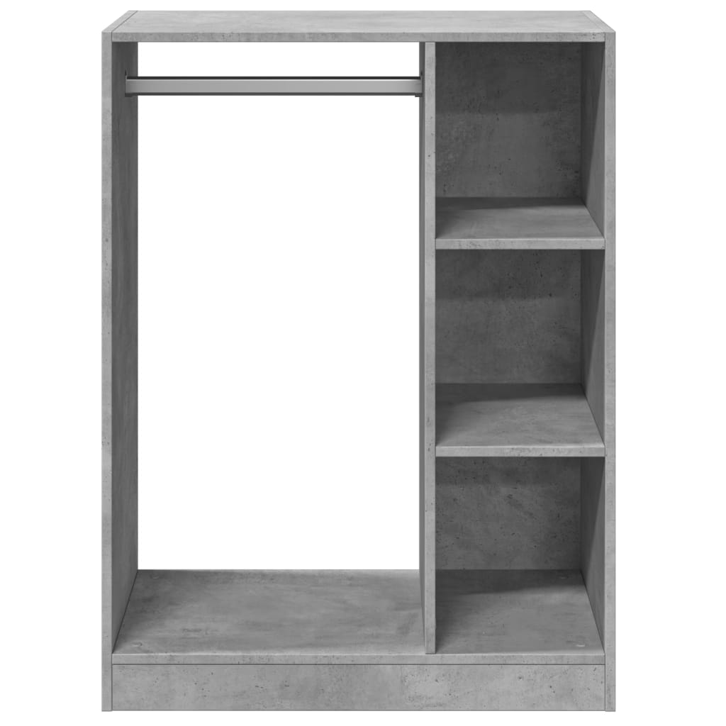 vidaXL Kleiderschrank Betongrau 77x48x102 cm Holzwerkstoff