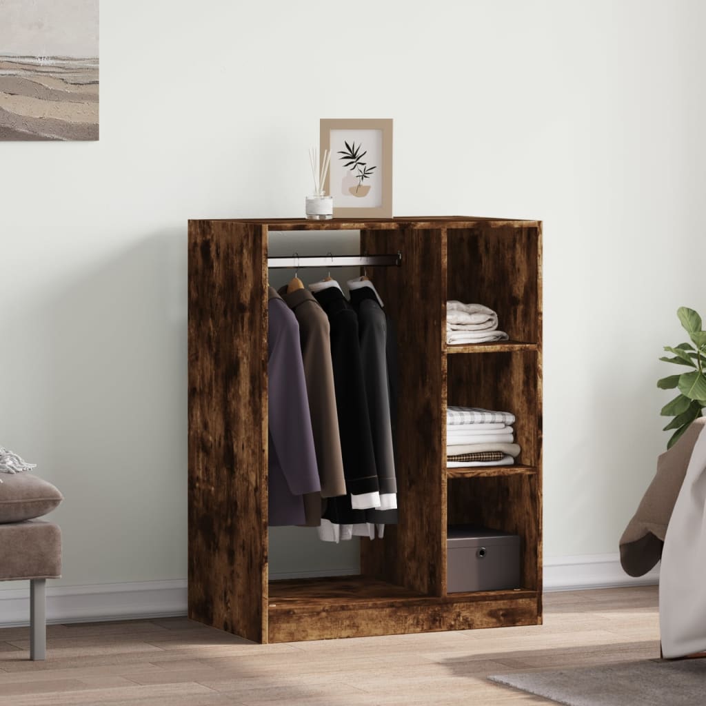 vidaXL Kleiderschrank Räuchereiche 77x48x102 cm Holzwerkstoff