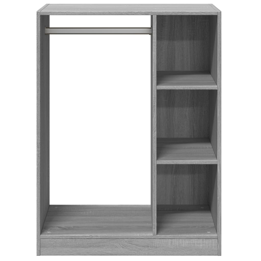 vidaXL Kleiderschrank Grau Sonoma 77x48x102 cm Holzwerkstoff