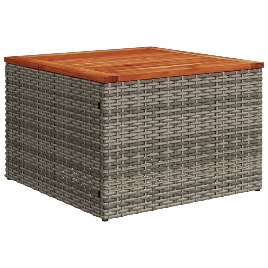 vidaXL 11-teiliges Gartensofa-Set mit Kissen, grau, Polyrattan