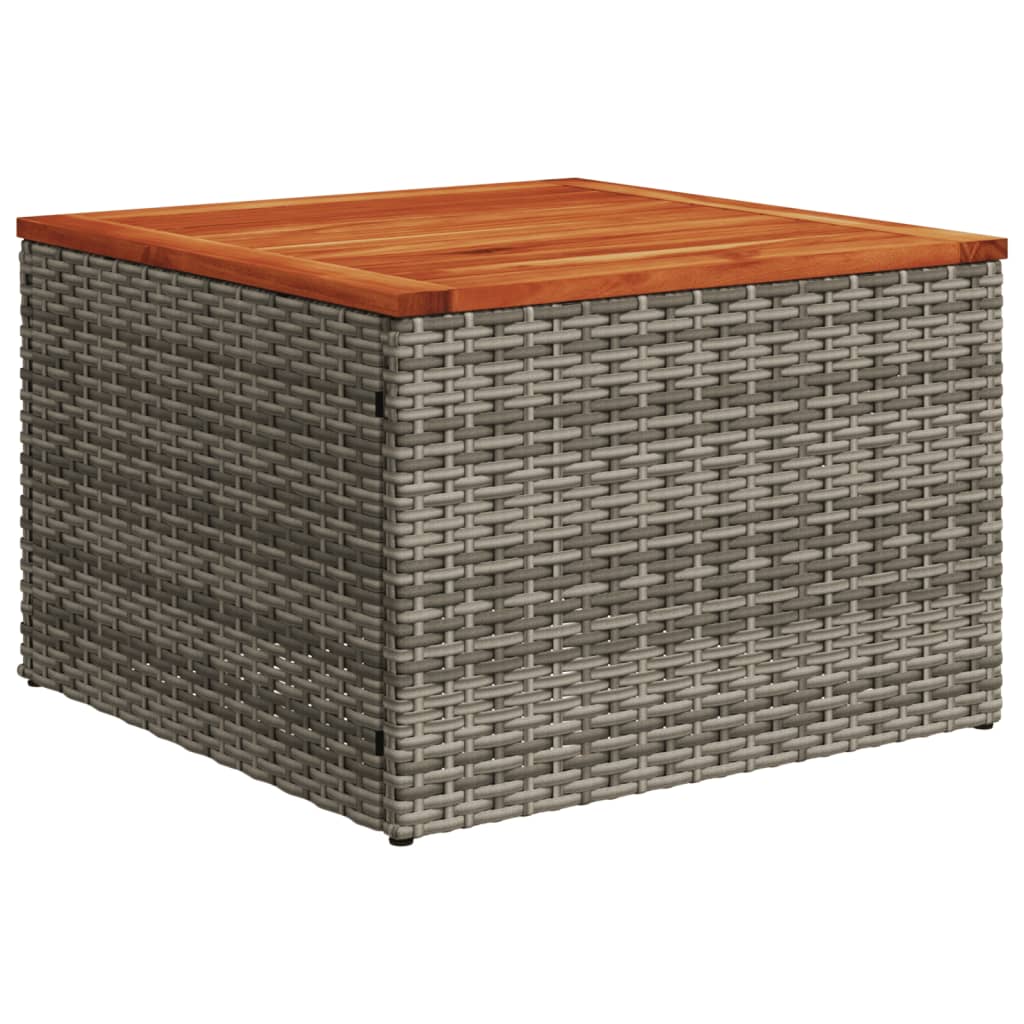 vidaXL 4-teiliges Gartensofa-Set mit Kissen, grau, Polyrattan