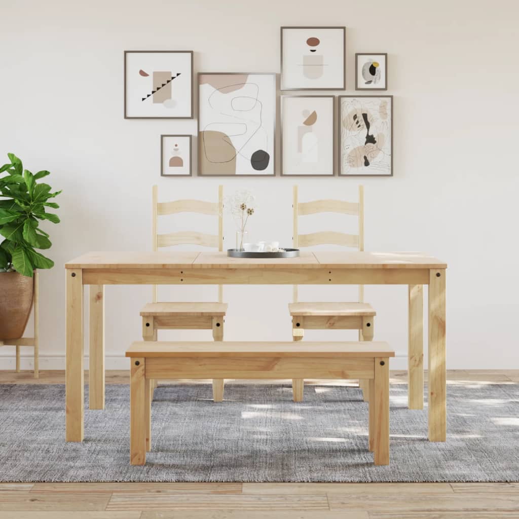 vidaXL Essbank PANAMA 105x30x45 cm Massivholz Kiefer