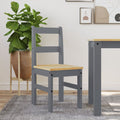 vidaXL Essstühle 2 Stk. PANAMA Grau 40x46x90 cm Massivholz Kiefer