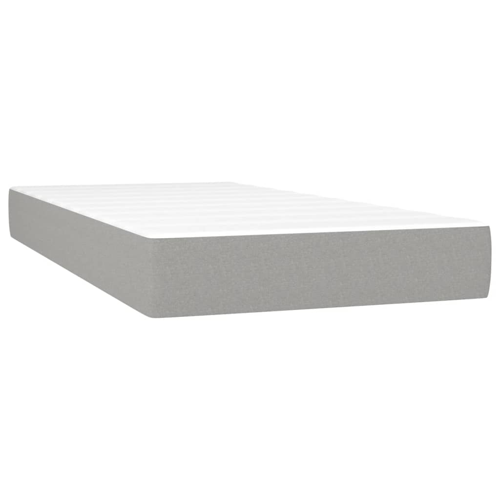 vidaXL Taschenfederkernmatratze Mittel Hellgrau 120x190x20 cm Stoff