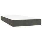 vidaXL Taschenfederkernmatratze Mittel Dunkelgrau 120x190x20 cm Samt