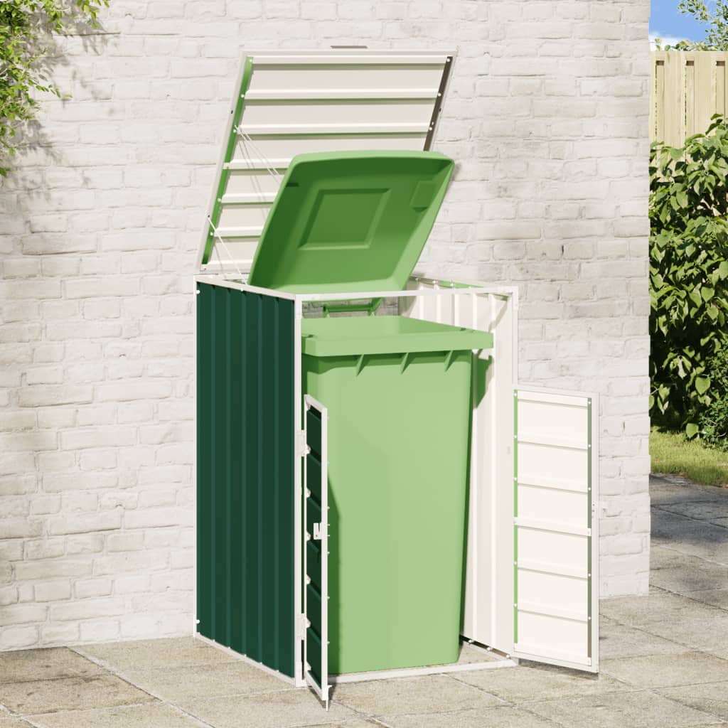 vidaXL Mülltonnenbox für 1 Tonne Grün 72x81x115 cm Stahl