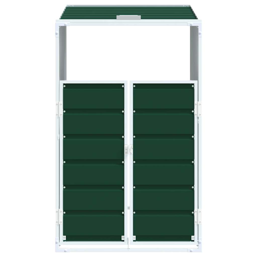 vidaXL Mülltonnenbox für 1 Tonne Grün 72x81x115 cm Stahl