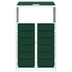 vidaXL Mülltonnenbox für 1 Tonne Grün 72x81x115 cm Stahl
