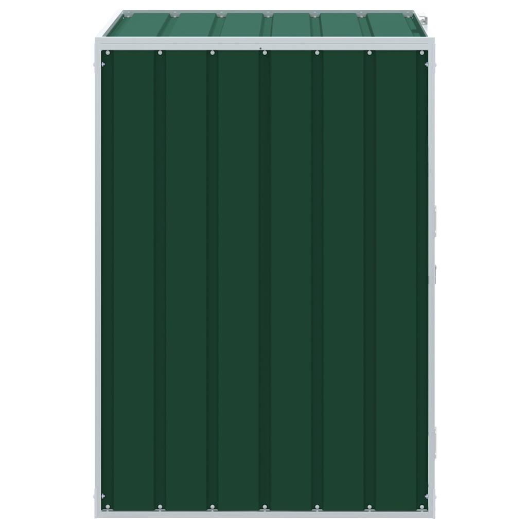 vidaXL Mülltonnenbox für 1 Tonne Grün 72x81x115 cm Stahl