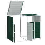 vidaXL Mülltonnenbox für 2 Tonnen Grün 144x81x113 cm Stahl