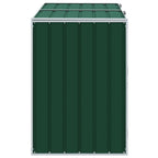 vidaXL Mülltonnenbox für 2 Tonnen Grün 144x81x113 cm Stahl