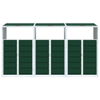 vidaXL Mülltonnenbox für 3 Tonnen Grün 216x81x115 cm Stahl