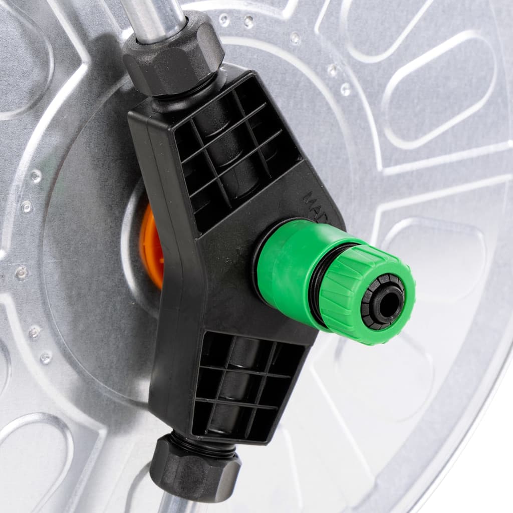 vidaXL Schlauchwagen für 60 m 1/2" Schlauch Stahl