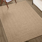 vidaXL Teppich ZIZUR 60x110 cm Jute-Optik Indoor und Outdoor