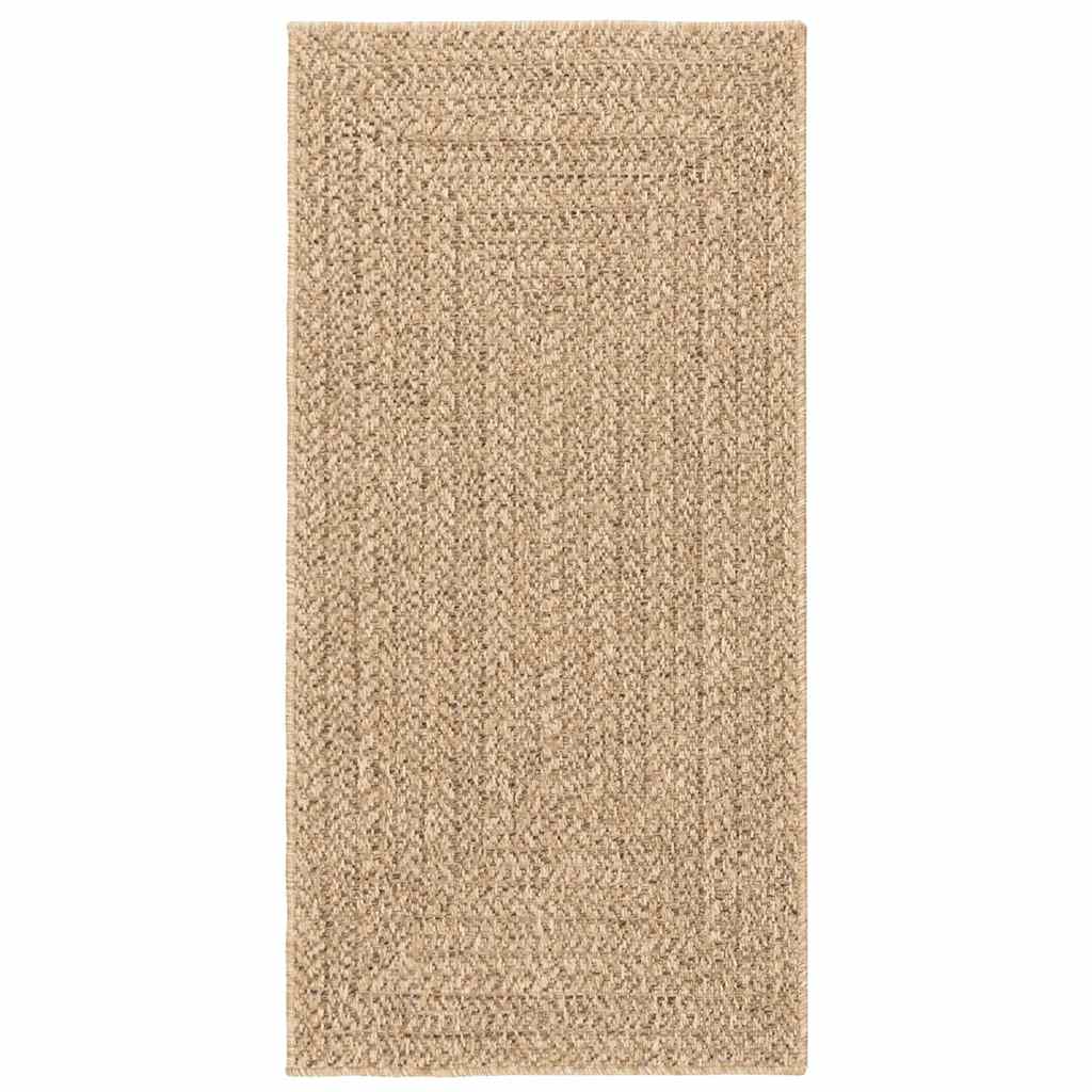 vidaXL Teppich ZIZUR 60x110 cm Jute-Optik Indoor und Outdoor