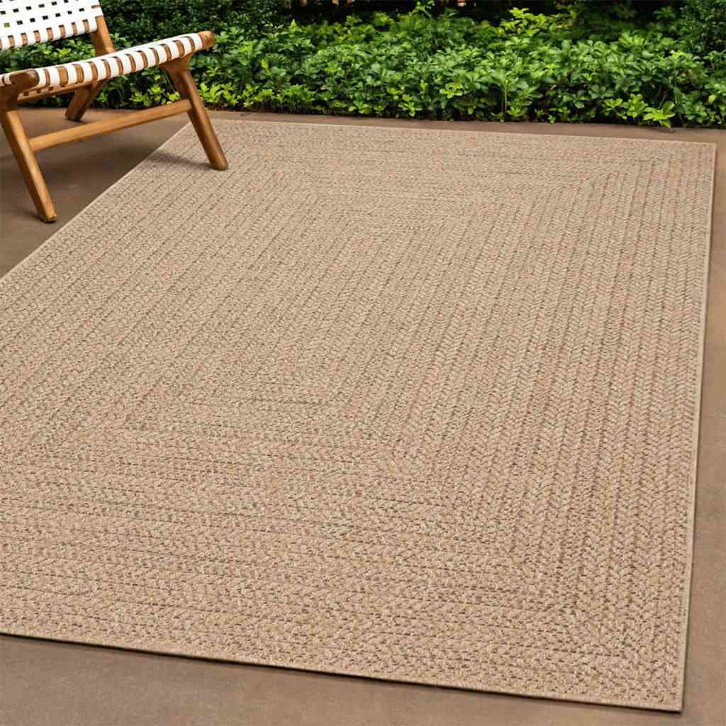vidaXL Teppich ZIZUR 60x110 cm Jute-Optik Indoor und Outdoor