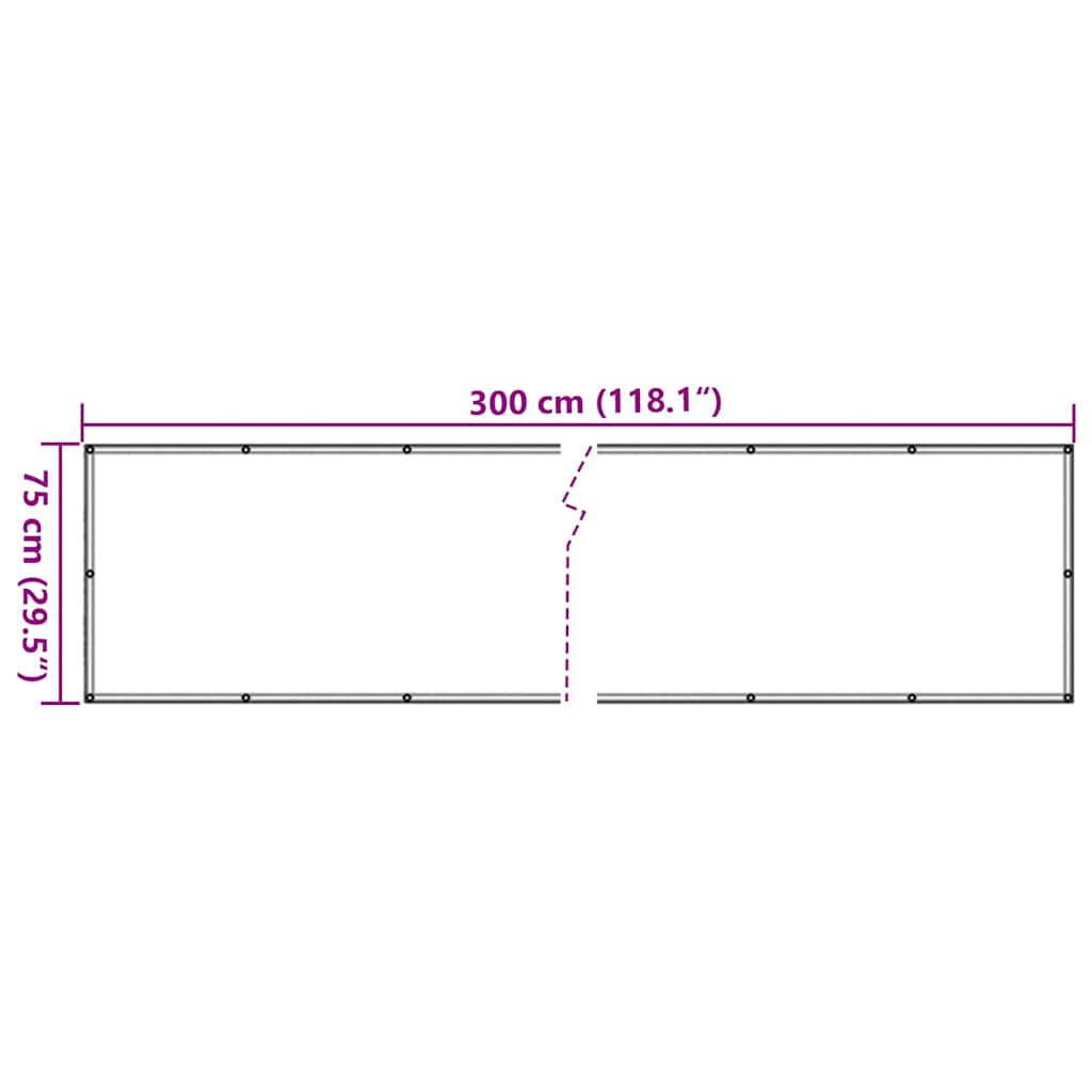 vidaXL Balkon-Sichtschutz Anthrazit 300x75 cm PVC