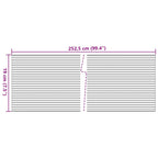 vidaXL Sichtschutzstreifen 10 Stk. Hellgrau 252,5x19 cm PVC