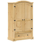 vidaXL Kleiderschrank „Corona“ 101x52x170 cm Massivholz Kiefer