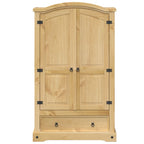 vidaXL Kleiderschrank „Corona“ 101x52x170 cm Massivholz Kiefer