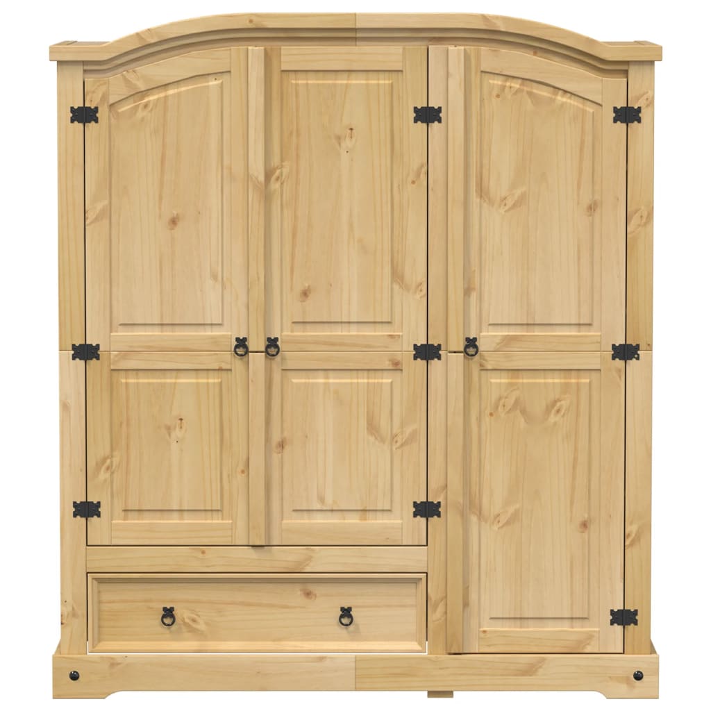 vidaXL Kleiderschrank Corona 151,5x52x170 cm Massivholz Kiefer