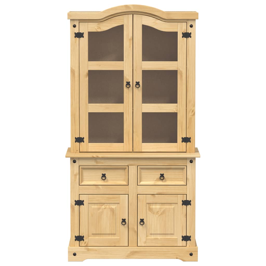 vidaXL Vitrine Corona 100x48,5x179 cm Massivholz Kiefer
