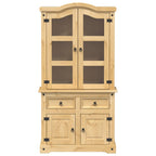 vidaXL Vitrine Corona 100x48,5x179 cm Massivholz Kiefer