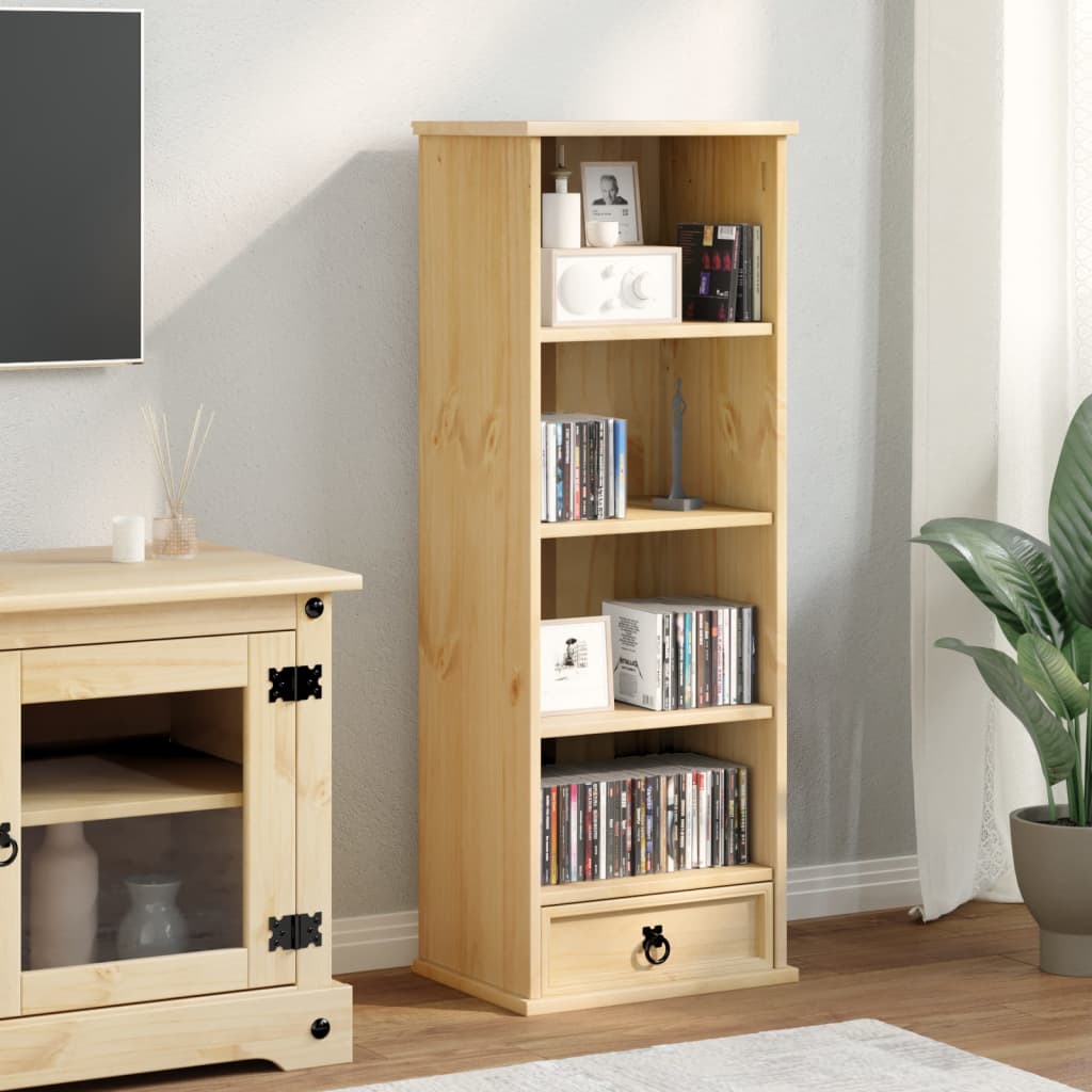 vidaXL CD-Schrank Corona 40x30x110 cm Massivholz Kiefer