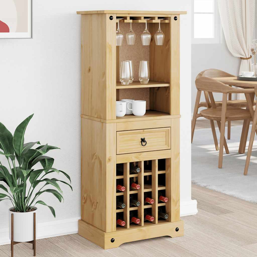 vidaXL Weinregal Corona 56x35x134,5 cm Massivholz Kiefer