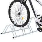 vidaXL Fahrradständer für 4 Fahrräder Freistehend Verzinkter Stahl