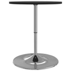vidaXL Bartisch Schwarz 60x60x90 cm Holzwerkstoff Verchromter Stahl