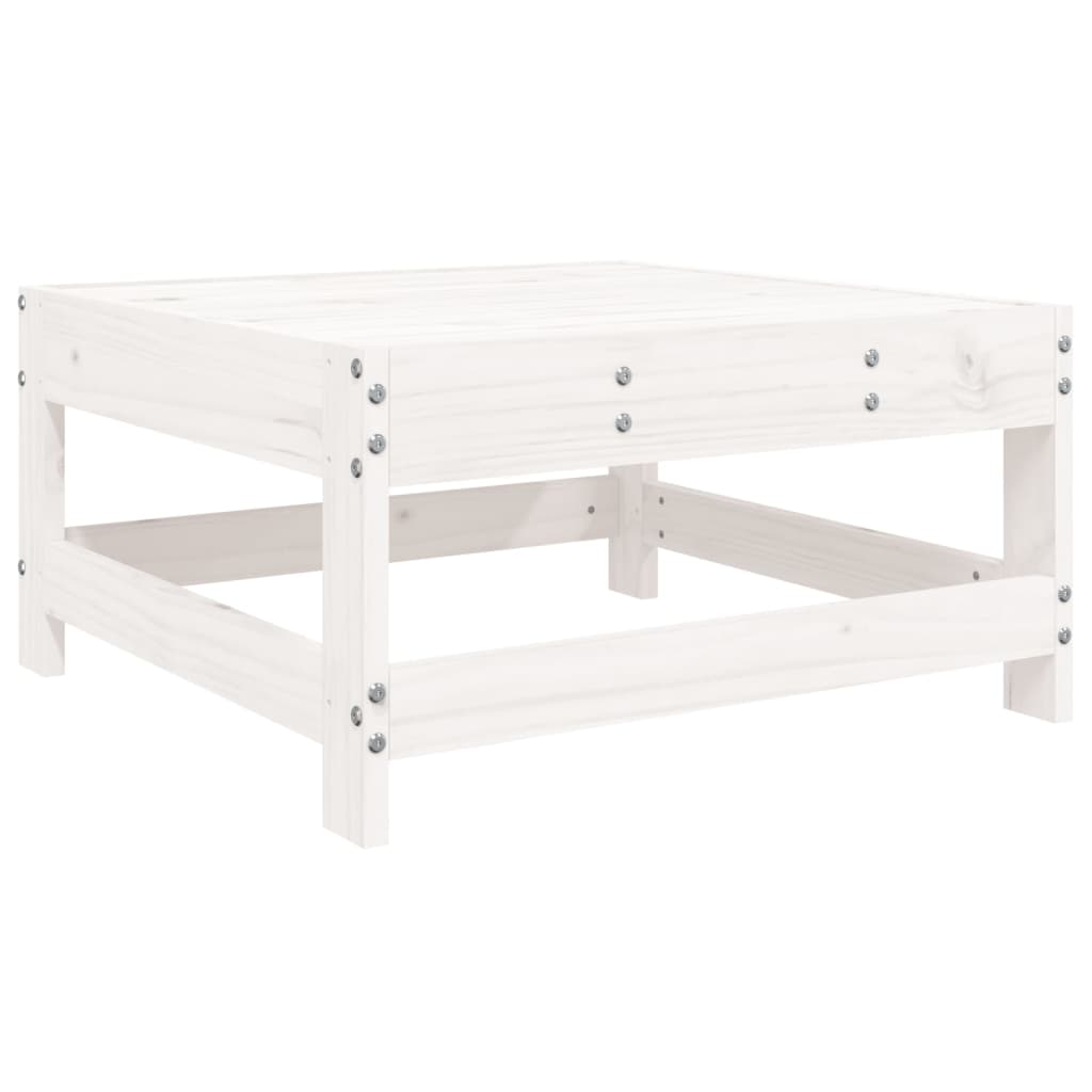 vidaXL 8-tlg. Garten-Sofagarnitur Weiß Massivholz Kiefer