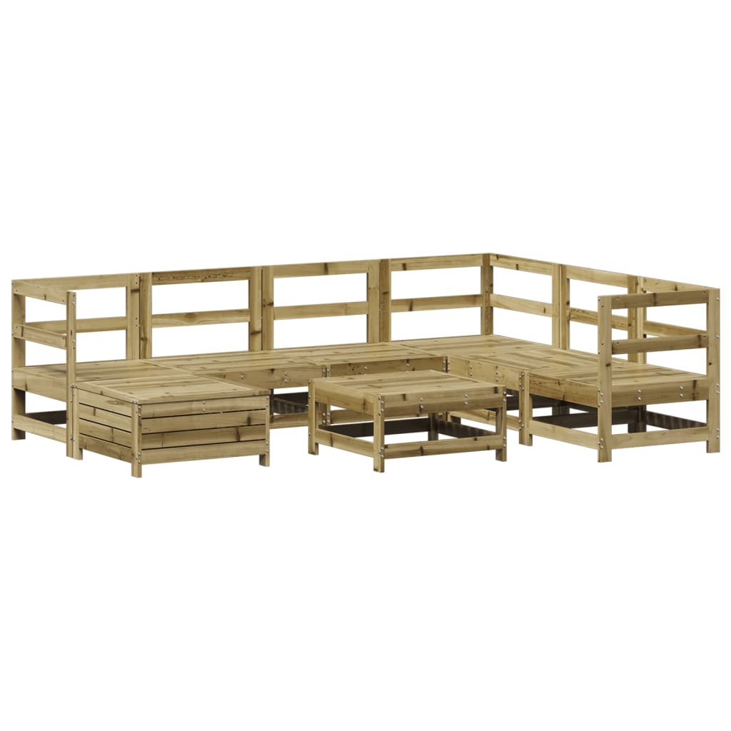 vidaXL 8-tlg. Garten-Sofagarnitur Kiefernholz Imprägniert