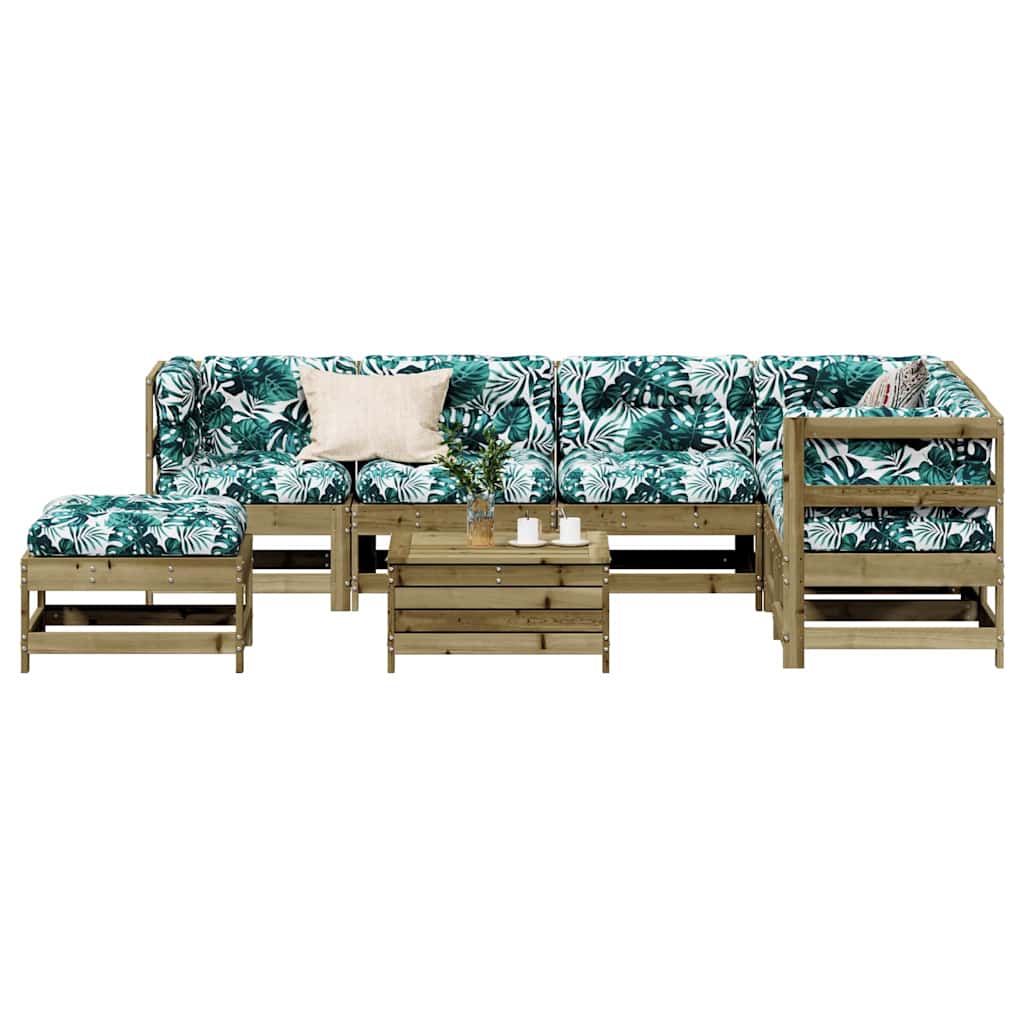 vidaXL 8-tlg. Garten-Lounge-Set mit Kissen Imprägniertes Kiefernholz