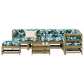 vidaXL 8-tlg. Garten-Lounge-Set mit Kissen Imprägniertes Kiefernholz